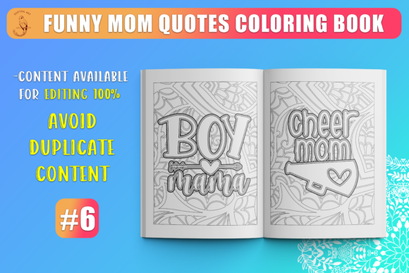 Download Funny Mom Quotes Coloring Book KDP SVG - Premium Bundle