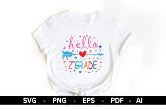 Download Hello 2nd Grade T-Shirt Design - 2nd grade Collection