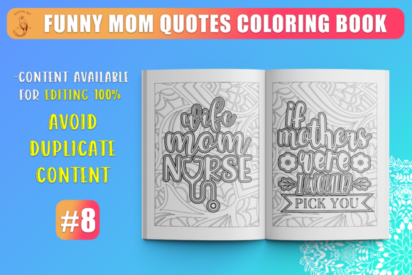 Download Funny Mom Quotes Coloring Book KDP SVG - Premium Bundle