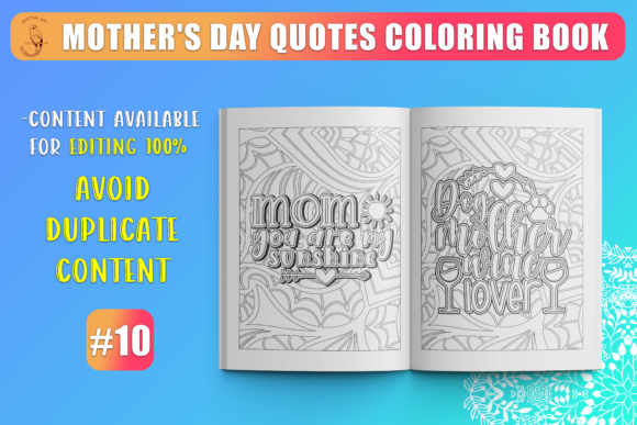 Download Mother's Day Quotes Coloring Book SVG - Premium Resources